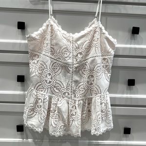 Flannel brand lace tank